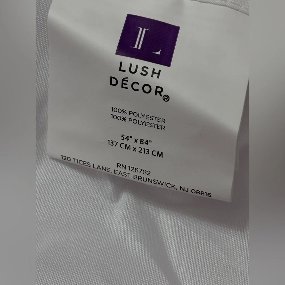 LUSH DECOR 3 Elegant White Tiered Curtain Panels 54”x84”